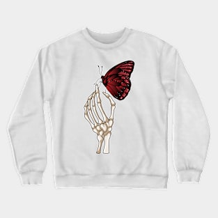 Skeleton Hand Butterfly Crewneck Sweatshirt